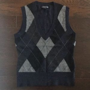 Wool navy argyle sweater vest - make an offer!